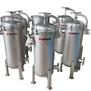 Stainless Steel High-Flow Bag Filter Housing for Power Plant Cooling Water Systems