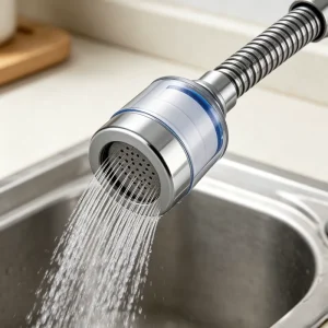 Stainless Steel Kitchen Faucet Sprayer 360° Rotatable PP Cotton Filter Splash Water Purifier Head
