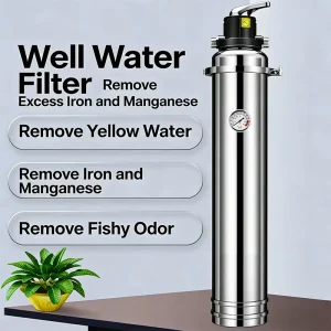 Stainless Steel Manual Manganese Sand Filter Iron and Manganese Removal Central Filter Whole House Water Filter System