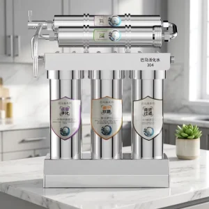 Stainless Steel Manual Under Sink Water Purifier with 5 Stage Ultrafiltration Self Cleaning Household Direct Drinking