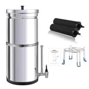 Stainless Steel Manual Water Purifier System for RV, Household, and Outdoor Use
