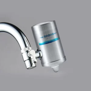 Stainless Steel Portable Faucet Water Purifier with Ceramic Brushable Filter for Home Kitchen Use