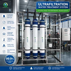 Stainless Steel Ultrafiltration System UF Water Purifier with RO Water Filter and UV Lamp for Borehole Water