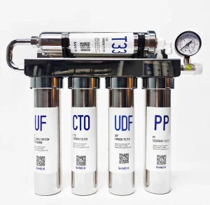 Stainless Steel Under Sink Water Purifier Filter System Manual Household 5 Stage Filtration Soft Water Treatment Direct Drinking