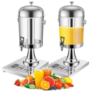 Stainless Steel and PC Beverage Dispenser with Juicer, Ice-Cold