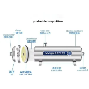 Stainless steel kitchen ultrafiltration membrane water purifier 1000L to 10000L ultrafiltration water system