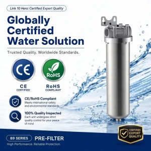 Standard 89 Series Pre Filter Stainless Steel Housing Water Purifier 8T/H-15T/H for Residential & Commercial Use