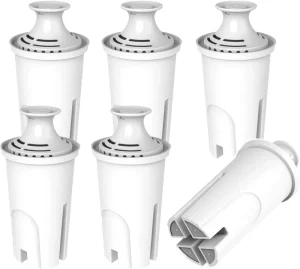 Standard Water Filter Cartridge and Carbon Block Replacements for Pitchers and Dispensers