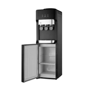 Standing Compressor-Refrigerated Hot and Cold Water Dispenser with Double Faucet