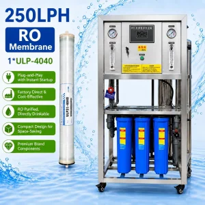 Support Custom 250L/H RO Water Purification Water Purifier System Industrial Reverse Osmosis System