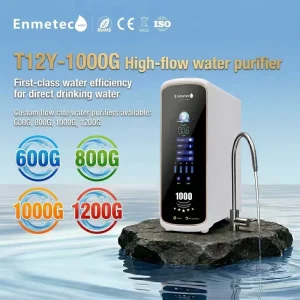 T12 1000G Tankless RO Water Purifier Under Sink Kitchen Tap Filter with Filter Life Reminder for Hotel and Home Use