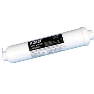 T33 Post Carbon Filter 10 Inches Water Filter T33 Inline Water Filter Screw Type Available for RO Water Purifier System