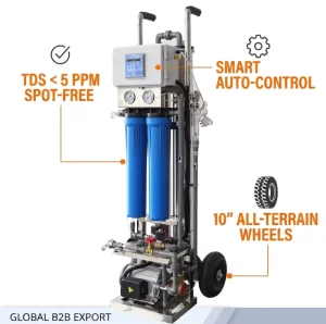 TDS < 5 PPM Spot Free Window Cleaning RO System 500L/H Portable Pure Water Unit for Mobile Detailing & Solar Wash