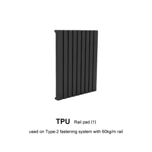 TPU Rail Pad (1) Insulating Buffer Component for Type 2 Fastening System with 60kg m Rail CN Standard