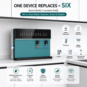 Tankless Electric Reverse Osmosis System 5 Stage Water Dispenser Hot Cold Water Purifier for Household Hotel Use