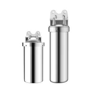 Ten Inch Stainless Steel Manual Water Purifier Prefilter Big Fat Household Filter Bottle Premium Manual Water Prefilter