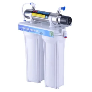 Three-Stage Water Purifier with PP, Carbon, and UV Filters