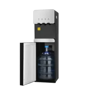 Three-Tap Freestanding Bottom-Loading Hot and Cold Water Dispenser with Plastic Housing for Hotels