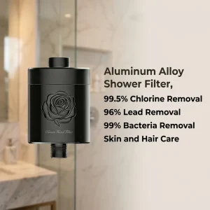 Titanium Aluminum Alloy Shower Filter Carbon Fiber KDF and Calcium Sulfite SKINCARE Hard Water Anti Hair Loss Remove Chlorine