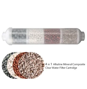 Transparent Far-Infrared Mineral Ball Maifan Stone 10-Inch 4-in-1 Alkaline Mineral Water Filter Cartridge
