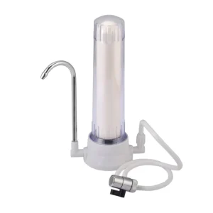 Transparent Household Kitchen Table Single Ceramic Counter Top Water Filter 1 Stage Desktop Water Purification System