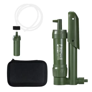 Travel Hiking Emergency Mini Portable Personal Camping Water Filter with Hand Pump