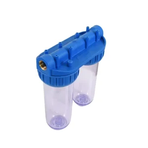 Triplex 3 Stage PP Plastic Manual Drinking Water Filter 10 Inch Housing 3000 GPD Flow Rate for Outdoor Household Commercial Use