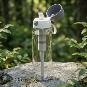 Tritan BPA-Free Water Filter Bottle 1000ml Portable Purifier for Camping Hiking and RV