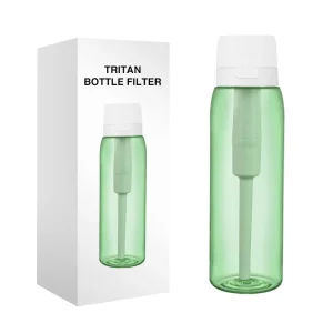 Tritan Water Bottle ACF BF03 Activated Carbon Filter Outdoor Survival Sports 500ml
