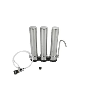 Two Stage Countertop Water Filter with Diverter Valve for Healthy Household Kitchen Drinking Water
