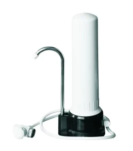 Two Stage Manual Countertop Direct Drink Water Filter with 304 Stainless Steel and Activated Carbon for Household Use
