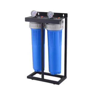 Two Stage Stand Type PP Water Purifier System with Pump 20 Inch Housing and 500L/Hour Capacity for Household Use