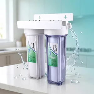 Two Stage Water Purifier Plastic Household Drinking Counter Top Water Filter with Customized Colors