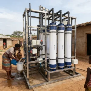 UF System with Membrane, Pressure Vessel, Pump, and PLC for Aquaculture, Fish Farming, and Agricultural Irrigation
