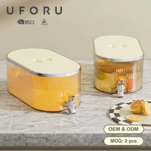 UFORU Custom Refrigeration Container Drink Dispensers Juice Dispenser Beverage With Tap