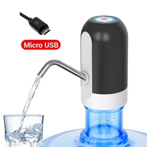 USB Rechargeable Automatic Water Bottle Pump Dispenser for 5-Gallon Jugs, Portable Plastic Desktop Stand