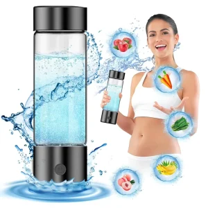 USB Rechargeable Glass Hydrogen Water Bottle Generator 460 ml 1500 ppb Commercial Supplier