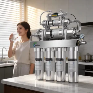 UV 8-Stage RO Filtration System 600 GPD Under-Sink Tankless Stainless Steel Water Purifier for Home Kitchen