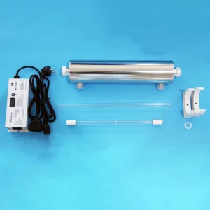 UV Sterilizers 12GPM 1inch Inlet/Outlet MNPT Whole House Ultraviolet Water Purifier Filter With 1 Extra UV Bulb