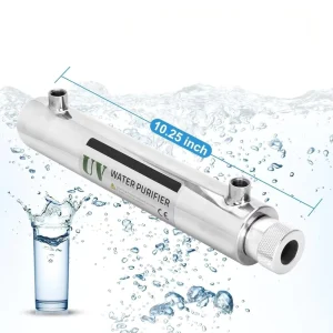 UV Water Purifier with Delay Function 35W 10GPM UV Tap Water Treatment Device and Filter
