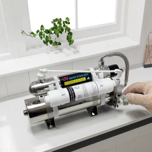 Udrinking Stainless Steel UV Under Sink Water Purifier with Ultrafiltration 1200 GPD Electric Filter for Outdoor Use