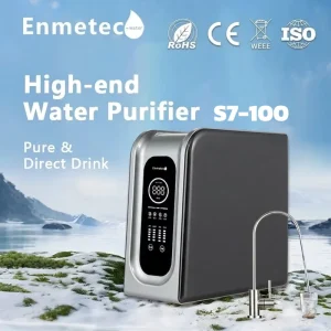 Ultra Slim 4 Stage Tankless Reverse Osmosis Water Purifier Electric Sink Filter 100 GPD Self Cleaning Hotel & Household System