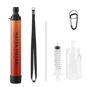 Ultralight Personal Water Filter Straw and Portable Water Purifier System