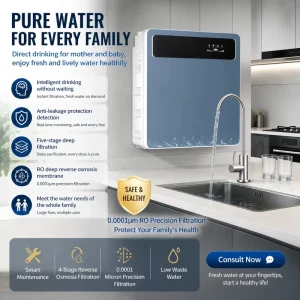 Under-Sink 5-Stage 100 GPD Reverse Osmosis Water Filter and Purifier System for Home Drinking Water