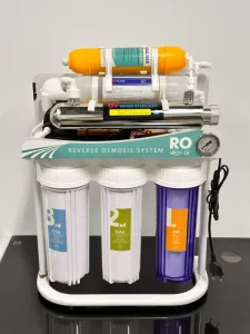 Under Sink 7 Stage RO Filter System with UV Lamp, Pressure Pump, 220V, PP CTO UDF RO T33