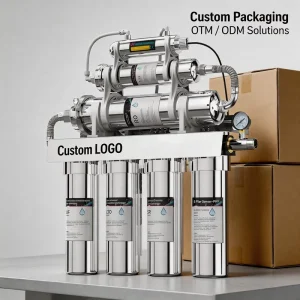 Under-Sink 8-Stage UV Reverse Osmosis Filtration System Stainless Steel RO 600 GPD Low-Waste Water Purifier