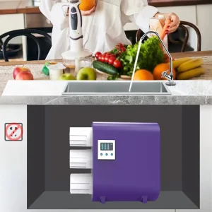 Under Sink Water Filter System 3 Stage Kitchen Counter Filtration Filters 97% of Chlorine Stainless Steel Faucet