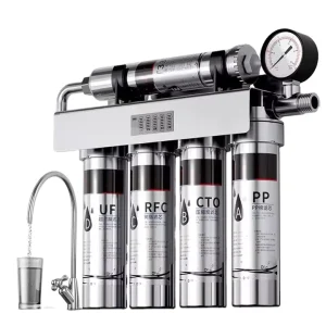 Undersink Stainless Steel Water Purifier with Large Flow Rate Filter Cartridge and Replacement Reminder Screen for Home Use