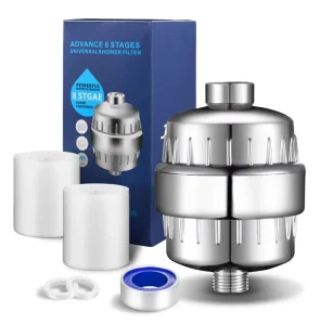 Universal 15-Stage Activated Carbon Plastic Shower Filter for Household Outdoor Use PFOA/PFOS