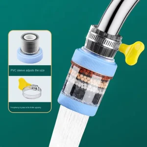 Universal Kitchen Faucet Extender with Activated Carbon Filter Nozzle Splash proof Water Purifier for Shower Faucet